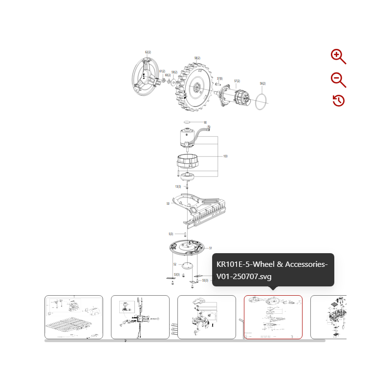 Schrauben-Unterlegscheiben-Baugruppe 59000130 FÜR ORIGINAL KRESS ROBOTER