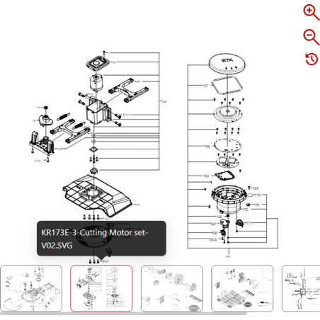 M4*14 Schraube 59001746 FÜR ORIGINAL KRESS ROBOTER
