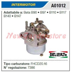 Carburatore INTERMOTOR motozappa Beta B90 B97 B110 B117 B140 B147 A01012 ACME A 220 | NewgardenParts.com