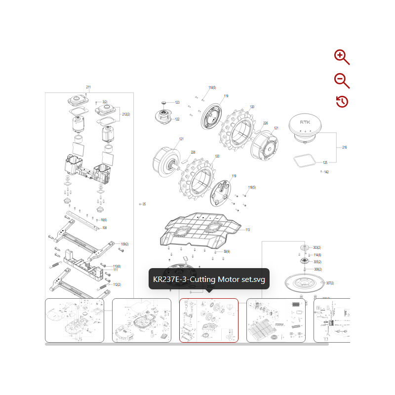 Gruppo disco a lama 59007078 PER ROBOT ORIGINALE KRESS
