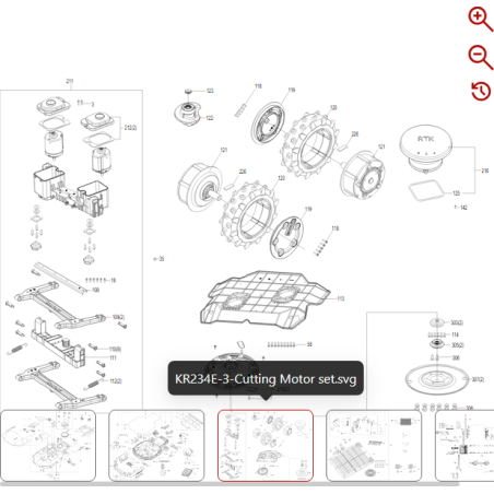 ASM 59007170 Schneidmotor für Original Kress Roboter | NewgardenParts.com