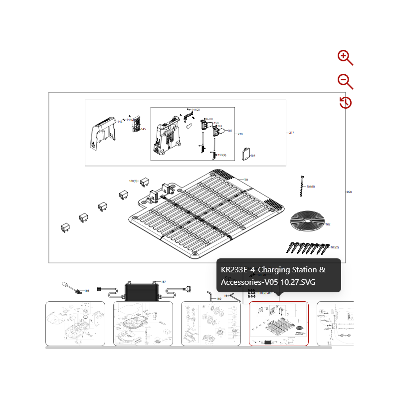 Basishalterung 59002619 FÜR ORIGINAL KRESS ROBOTER