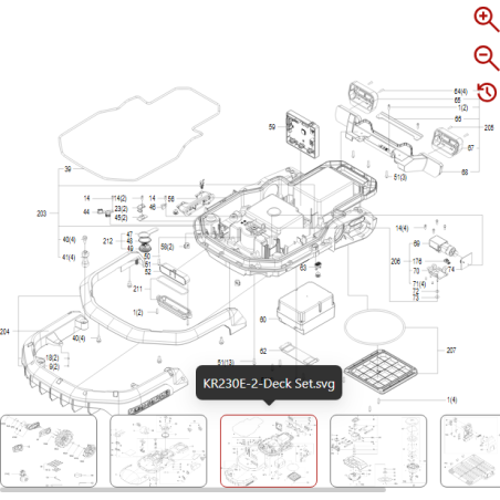 Hall-Sensor-Schnitthöhe 59007138 FÜR ORIGINAL KRESS ROBOTER | NewgardenParts.com
