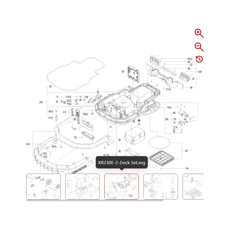 Motor de ajuste de altura de corte ASM 59003839 para robots KRESS originales