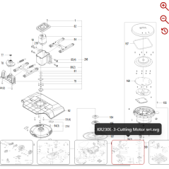 Motor de corte ASM 59007127 para robot Kress original | NewgardenParts.com