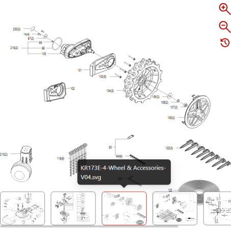 Getriebe inklusive Motor 59003718 FÜR ORIGINAL KRESS ROBOTER