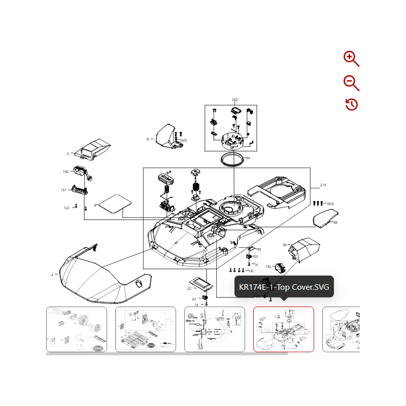 Proteggi piastra 59003743 PER ROBOT ORIGINALE KRESS