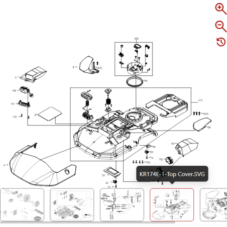Protector de placa 59003743 PARA ROBOT KRESS ORIGINAL | NewgardenParts.com