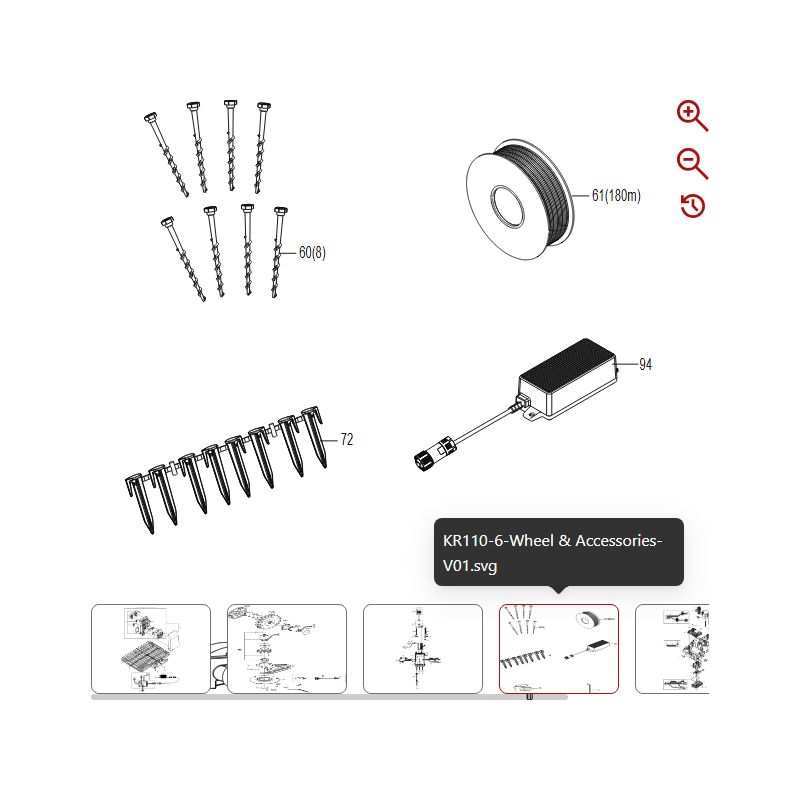 Cable delimitador (180 m) 59000215 PARA ROBOT KRESS ORIGINAL