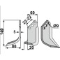 Lama zappa motocoltivatore motozappa fresa 350-174 350-175 dx sx HOLDER