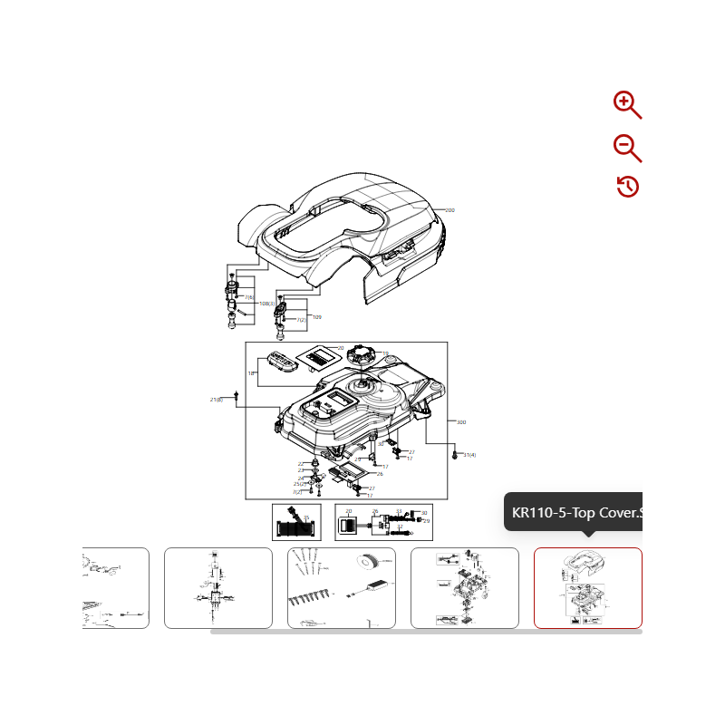 Coperchio superiore II 59003891 PER ROBOT ORIGINALE KRESS