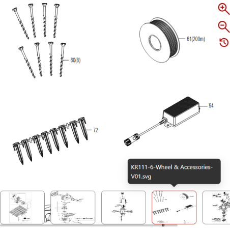 Caricabatterie(100-240V,20V,90W)KA0203(CH,IT) CH,IT 59000822 PER ROBOT ORIGINALE KRESS