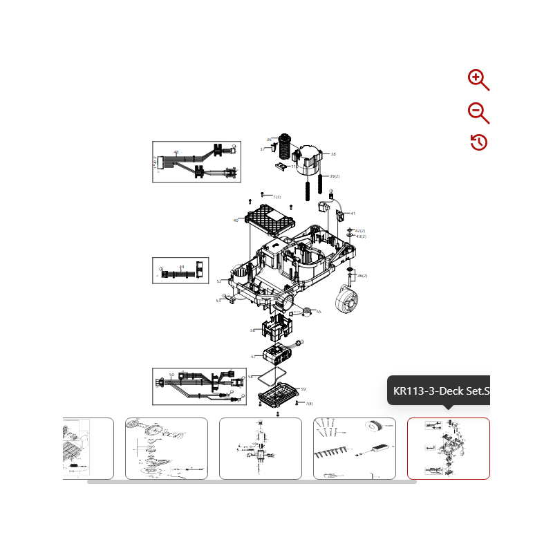 Pacco batteria (ioni di litio, 5,8Ah, 20V) KA0103 for EU,CH,IT 59000308 PER ROBOT ORIGINALE KRESS
