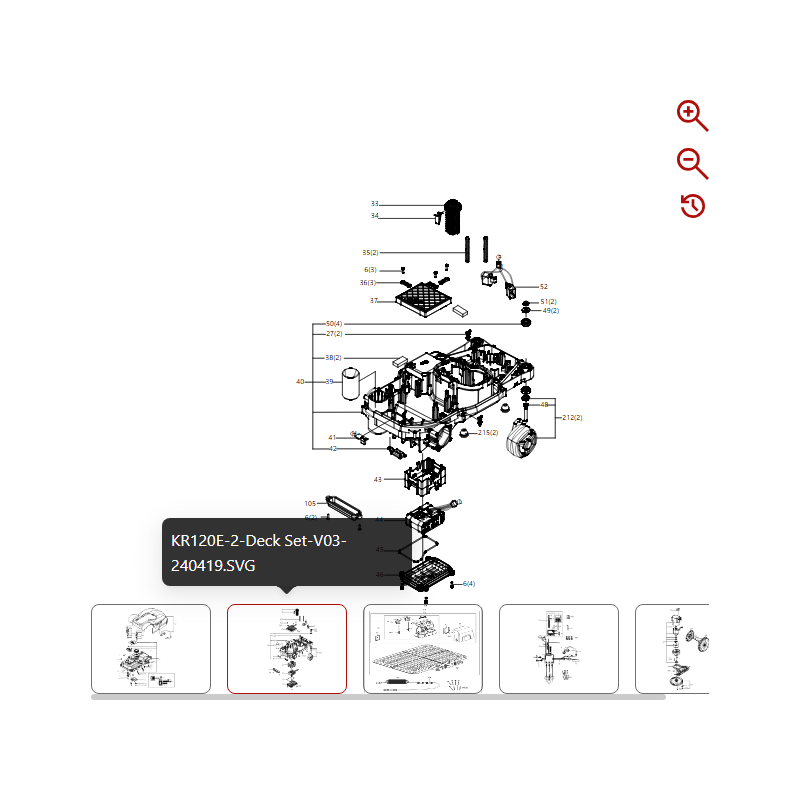 Panneau d'équilibrage 59001860 POUR ROBOT KRESS ORIGINAL