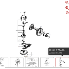 Assemblaggio motore della macchina 59001768 PER ROBOT ORIGINALE KRESS | NewgardenParts.com