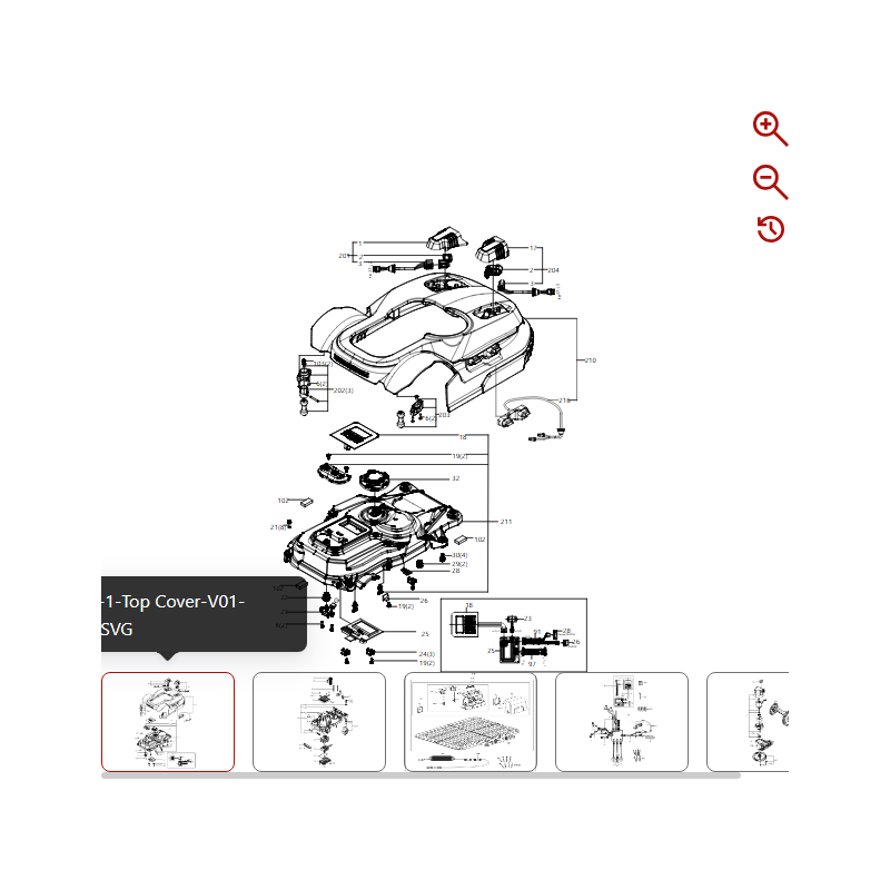 Abdeckung II 59003892 FÜR ORIGINAL KRESS ROBOTER
