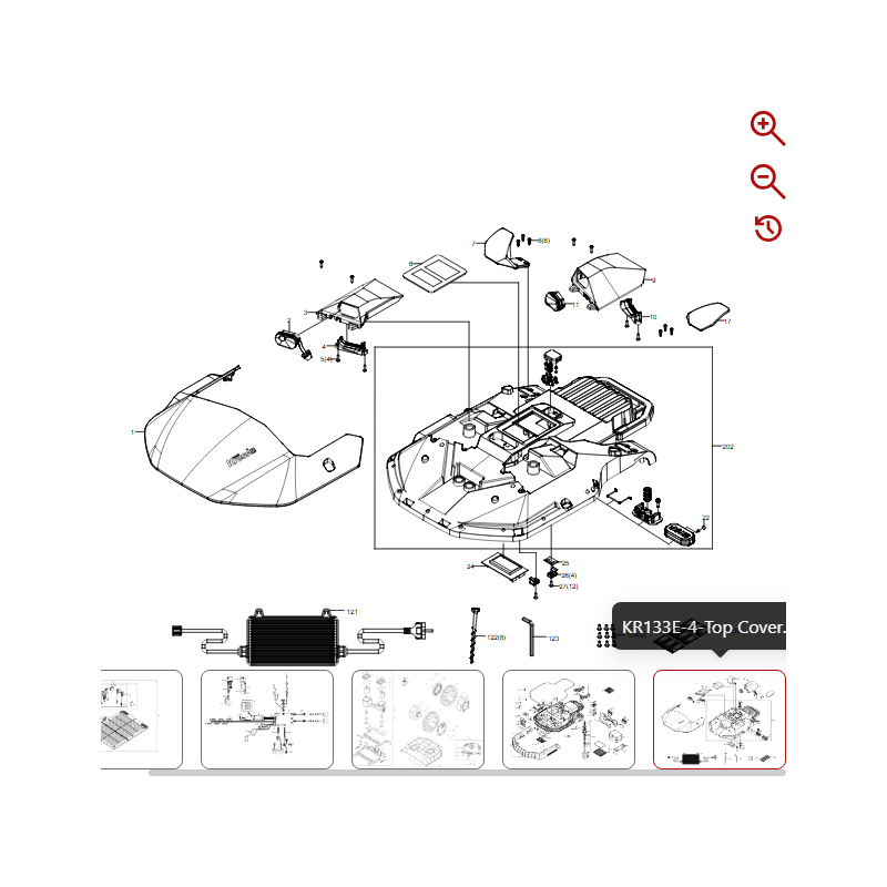 Coperchio superiore 59005097 PER ROBOT ORIGINALE KRESS
