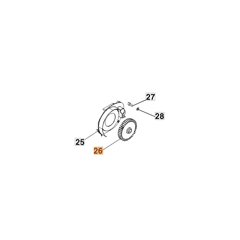 Ventola elettromotore motosega E1500 E1900 OM19E ORIGINALE OLEOMAC 51010032