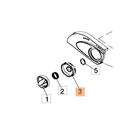 Chainsaw chain guard knob support GS180E GS200E ORIGINAL OLEOMAC 51030081 | NewgardenParts.com