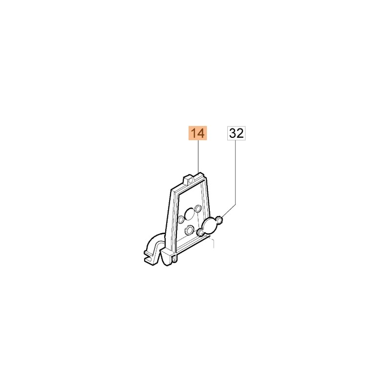 Support de filtre à carburateur pour débroussailleuse 446BP ORIGINAL OLEOMAC 61120024