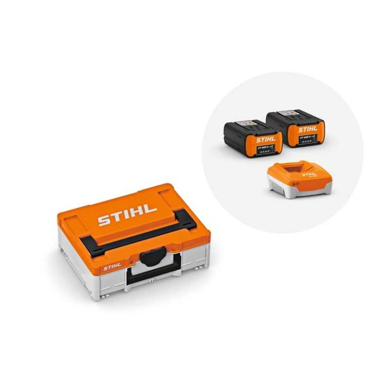 STIHL Power Box 2 compuesto por 2 baterías AP300S y 1 cargador rápido AL501