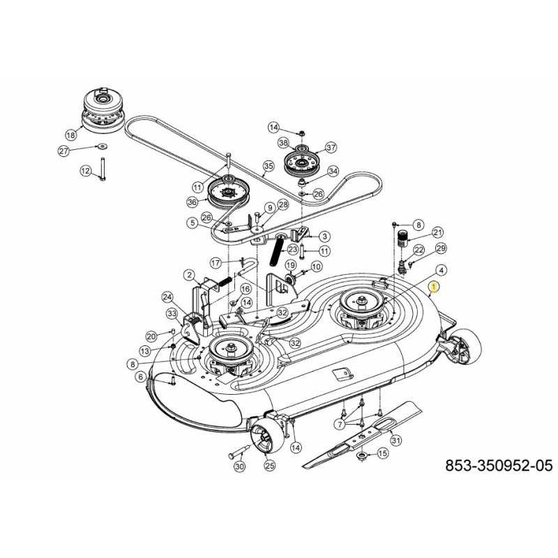 Original Cub Cadet XZ2107I riding mower cutting deck 603-05395-CY