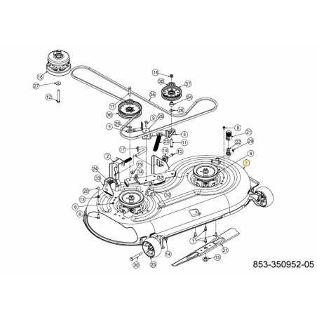 Plateau de coupe d'origine Cub Cadet XZ2107I, référence 603-05395-CY | NewgardenParts.com