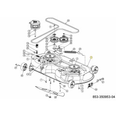Plataforma de corte para tractor cortacésped XZ2117I, original MTD Cub Cadet 603-05396-CY