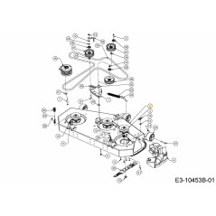 Plateau de coupe pour tracteur tondeuse XZ5L137, pièce d'origine MTD Cub Cadet 603-07200637