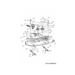 Plataforma de corte ORIGINAL MTD CUB CADET 683-05654A-S para cortacésped autopropulsado