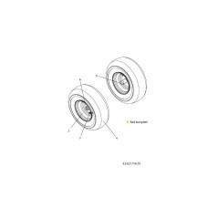RUOTA ANTERIORE COMPLETA 13X5 634-0097B662 ORIGINALE MTD | NewgardenParts.com