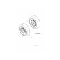 FRONT WHEEL COMPLETE 13X5 634-0097B662 ORIGINAL MTD