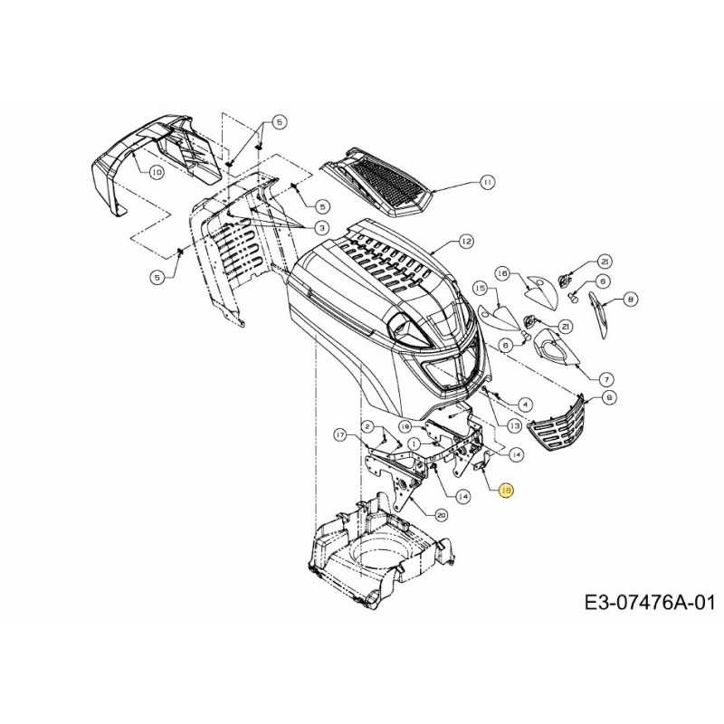 Support plate hood R-style 783-05373637 ORIGINAL MTD