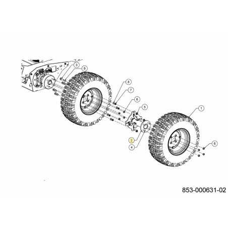 ADATTATORE PER DOPPIA RUOTA 680-00574A ORIGINALE MTD | NewgardenParts.com
