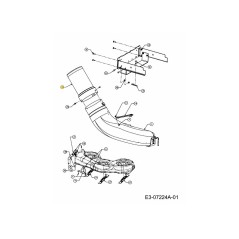 CHUTE EXCAVATOR ADAPTER 731-06611 ORIGINAL MTD | NewgardenParts.com