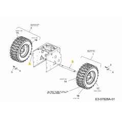 REAR AXLE 711-04607A ORIGINAL MTD
