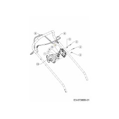 CONTROLLO INFERIORE DELL'ALLOGGIAMENTO 731-08596A ORIGINALE MTD