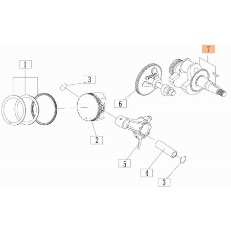 Albero motore generatore modelli PGE48iS ORIGINALE EMAK L66152631 | NewgardenParts.com