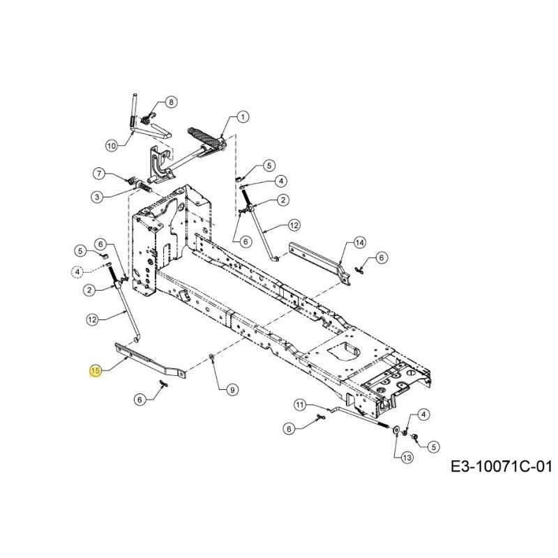Bras de levage arrière 783-09647637 d'origine MTD
