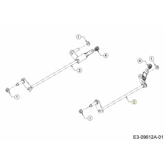 ENSEMBLE D'ESSIEU AVANT. ROUE DE 7 POUCES 611-05014 D'ORIGINE MTD | NewgardenParts.com