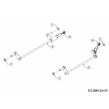 Vorderachse, 7"-Rad, Teilenummer 611-05014, Original MTD | NewgardenParts.com
