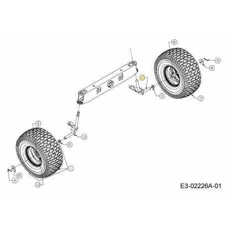 AXLE:FRT:LH 3.64 X 6.06 683-04015 ORIGINAL MTD | NewgardenParts.com