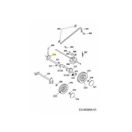 Hinterachse rechts lackiert 4223063F Original MTD | NewgardenParts.com