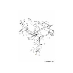 ASSALE-RUOTA ORIZZONTALE 750-3222 ORIGINALE MTD