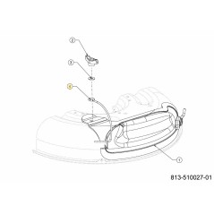 ASTA - SUPPORTO PER TAPPO PACCIAMATURA 747-06686 ORIGINALE MTD | NewgardenParts.com