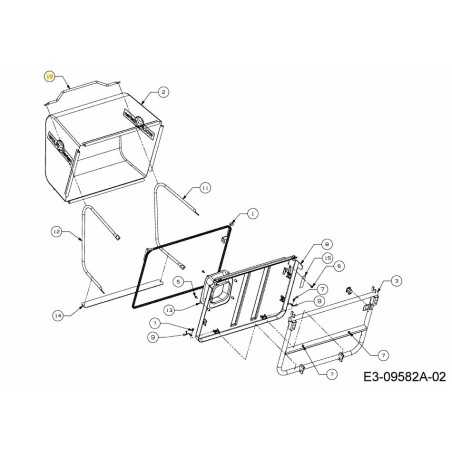 POIGNÉE DE SAC À CANNES 747-06489637 ORIGINALE MTD | NewgardenParts.com