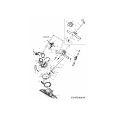MANOVELLA ABBASSAMENTO SCIVOLO ASTA 747-05299A ORIGINALE MTD | NewgardenParts.com