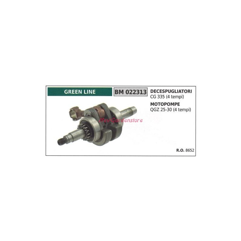 Vilebrequin moteur de débroussailleuse GREEN LINE CG 335 022313