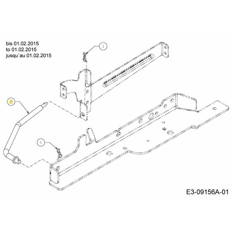 ROD DECK SWAY 50" DECK NX9 GT 747-05279 ORIGINALE MTD
