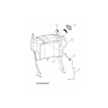 ASTA SUPPORTO SERBATOIO RH 747-05049 ORIGINALE MTD | NewgardenParts.com